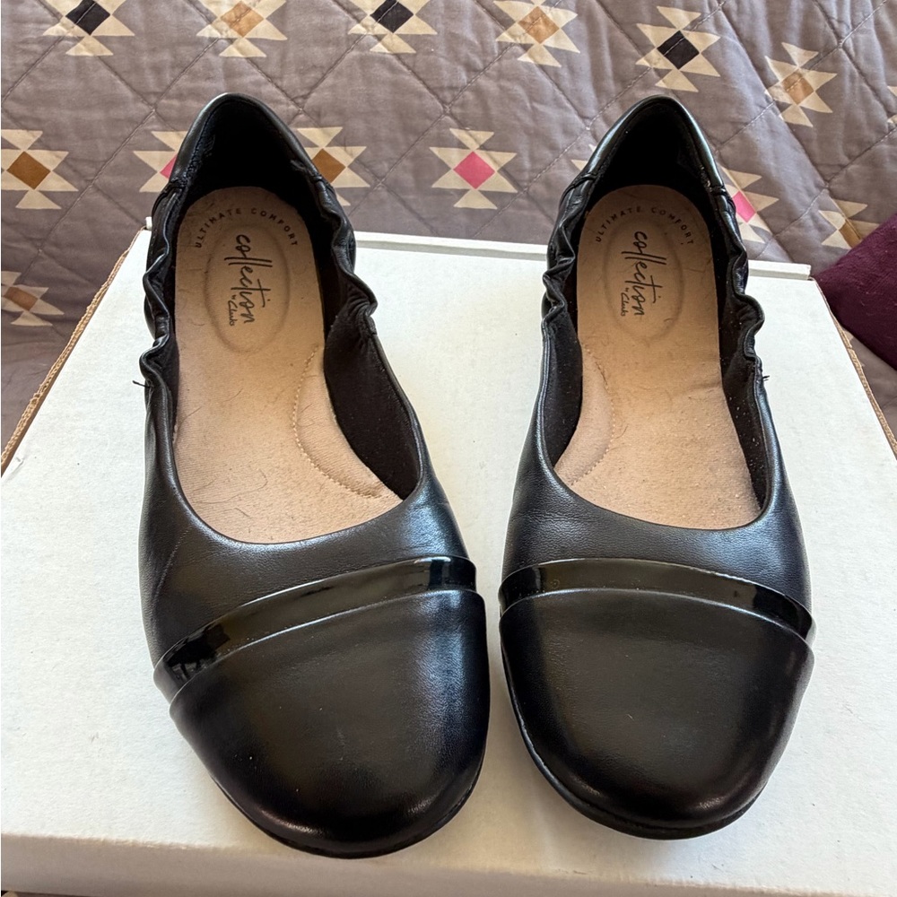 Clarks Collection Black Women's Ballet Flats
